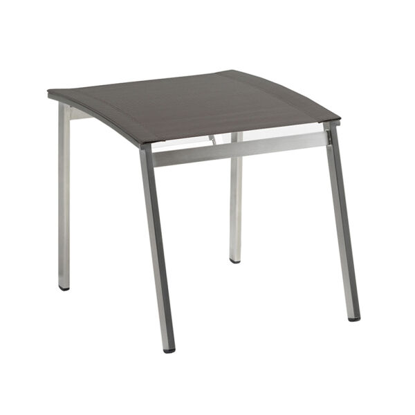 Diamond Garden Monaco Fußhocker Edelstahl /Textilene - grau/schwarz