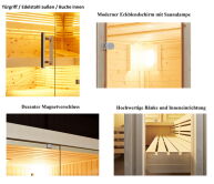 Topgarden Premium Sauna WEITBLICK 180; 210 x 180 cm; ohne Ofen