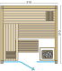 Topgarden Premium Sauna WEITBLICK 210; 210 x 210 cm; ohne Ofen
