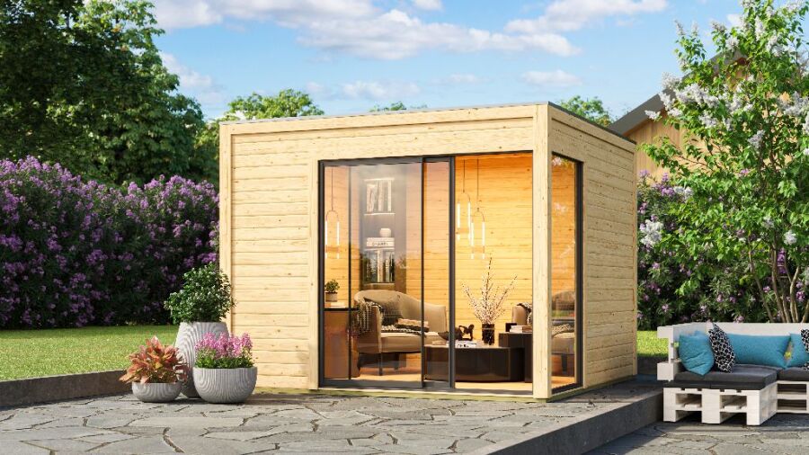 Karibu Gartenhaus DICE 1 naturbelassen