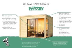 Karibu Gartenhaus DICE 1 naturbelassen