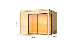 Karibu Gartenhaus DICE 1 naturbelassen
