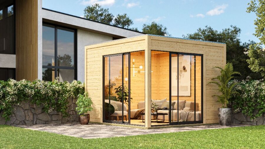 Karibu Gartenhaus DICE 3 naturbelassen