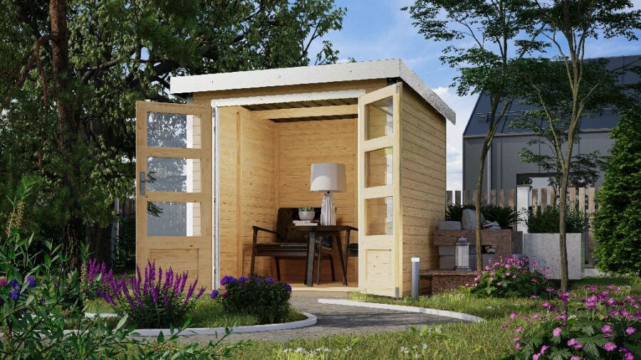 Karibu Hybrid Gartenhaus JUPITER 2 in verschiedenen Varianten 209 x 213 cm