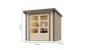 Karibu Hybrid Gartenhaus JUPITER 2 A naturbelassen  / Blech graualuminium