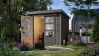 Karibu Hybrid Gartenhaus JUPITER 2 B terragrau / Blech aluminiumgrau