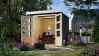 Karibu Hybrid Gartenhaus JUPITER 2 C anthrazit / Blech weiß