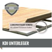 Karibu Hybrid Gartenhaus JUPITER 2 C anthrazit mit Anbaudach ca. 2,40 cm  breit / Blechvariante: weiß