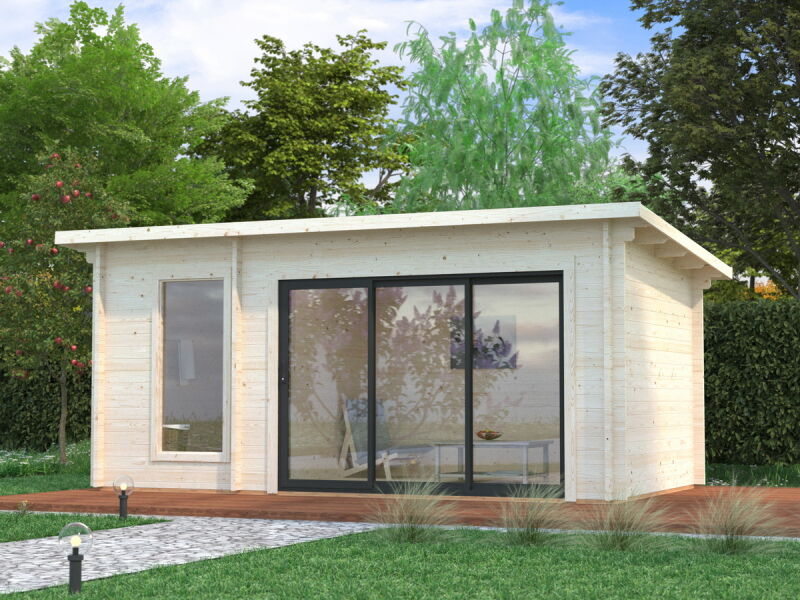 Palmako Saunahaus SANNA 12,8 m2 SLIDE 500x270 cm Schiebetüranlage