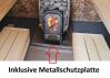 Leil® Saunasell Saunafass ROUND CUBE MINI EXCLUSIVE 220x240 cm inkl. Dachschindeln schwarz, Bausatz, Thermo-Holz