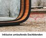 Leil® Saunasell Saunafass ROUND CUBE MINI EXCLUSIVE 220x240 cm inkl. Dachschindeln schwarz, Bausatz, Thermo-Holz