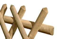 Zaunriegel halbrund, braun, Ø 8x250cm / 65 Stück / Vollpalette