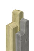 Pfosten, Kopf gerundet 9x9x95 cm kdi grau / 39 Stück...