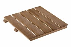 Holzfliese, 5 Latten, braun 50x50cm / 80 Stück /...