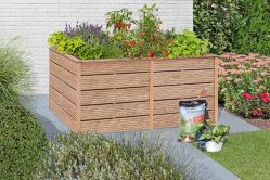 JUNA XL Hochbeet, Dielen 25x145mm, Lärche, 206x103x80cm