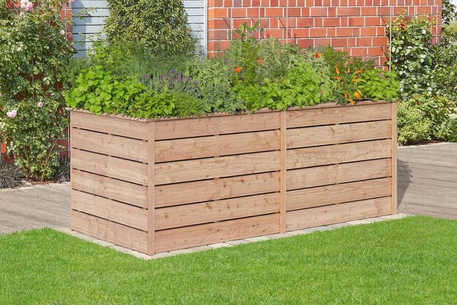 EMMA XL Hochbeet, Dielen 20x120mm, Lärche, 206x103x80cm