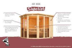Sauna MODERNO 1 (Fronteinstieg) / ohne Ofen