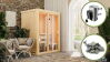 Sauna MODERNO 1 (Fronteinstieg) / Ofen 3,6 kW integr. Strg