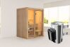 Sauna MODERNO 1 (Fronteinstieg) / Ofen 3,6 kW integr. Strg