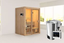 Sauna MODERNO 1 (Fronteinstieg) / Ofen 3,6 kW Bio externe. Strg easy
