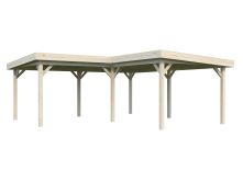 Palmako Pavillon Carport LENNA 24,9 m², 588x588 cm, natur