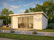 Gartenhaus LEA 19,4 m² - 530x380cm; 44mm ; inkl....