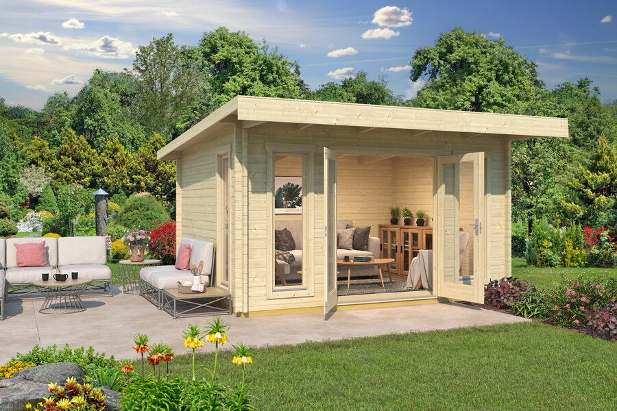 4743329233877 - Gartenhaus FINJA 2 - 28 mm ISO - 419×329 cm inklusive Fußboden