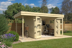 Gartenhaus FARO 2; 300x250 +100 cm Schleppdach 28 mm,...