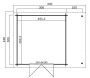 Gartenhaus BASTIAN 34 mm - 300×300 cm + 100 cm Schleppdach, Fußboden optional