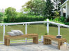 Gartenbank Holzbank CAMILLE 160x42x47 cm, kesseldruckimprägniert braun