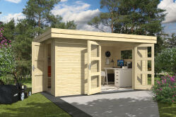 Gartenhaus FARO 3 - 400x250 cm - 28 mm - Rhombusprofil-Optik