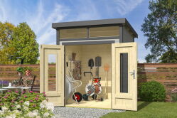 Gartenhaus LEON 1- 200x200 cm - 28mm Bohlen, inkl....