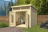 Gartenhaus LEON 2 - 250x250 cm - 28mm, inkl. Fußboden, natur