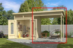 Schleppdach 200x200 cm für Gartenhaus LEON 1-...