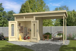Gartenhaus LEON 1- 200x200 cm + Schleppdach 200 cm - 28...