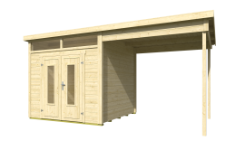 Gartenhaus LEON 2 - 250x250 cm + Schleppdach 250 cm - 28...
