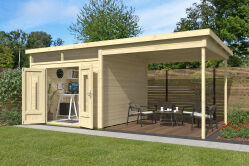 Gartenhaus LEON 3 - 300x300 cm + Schleppdach 300 cm - 28...