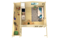 Gartenhaus BODO PLUS 530x548 cm ISO (A), 44 mm Doppelnut,...