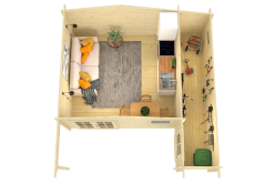 Gartenhaus BODO PLUS 530x548 cm ISO (A), 44 mm Doppelnut,...