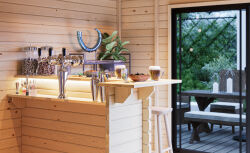 Bar Theke Tresen 38mm Blockbohle für Gartenhaus...