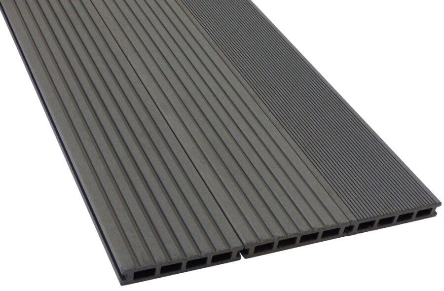 BPC Terrassendiele JAVA Kombiprofil 25x145x4000mm silver cedar/hellgrau Pro Innovation, einseitig geschliffen/einseitig gebürstet