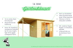 Karibu Gartenhaus MERSEBURG 6 vorvergraut 14mm Wändstärke