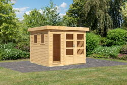 Karibu Gartenhaus LAHAR 3,5 naturbelassen 19 mm...