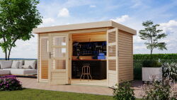 Karibu Gartenhaus LAHAR 5 naturbelassen 19 mm...