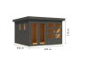 Karibu Gartenhaus LAHAR 6 terragrau 19 mm Wändstärke