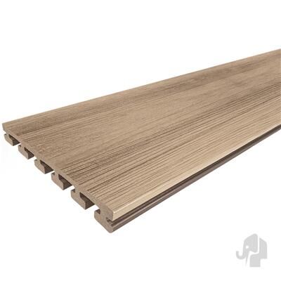 Elephant® Terrassendiele EVA-LAST-KOMPOSIT I-Serie (CO-EX) Eiche mit Holzstruktur 25x210x5000 mm, einseitige Anwendung