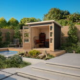 Karibu Gartenhaus STOCKACH 2 terragrau 19 mm...