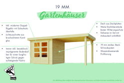 Karibu Gartenhaus STOCKACH 3 terragrau 19 mm Wändstärke