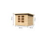 Karibu Gartenhaus STOCKACH 3 terragrau 19 mm Wändstärke