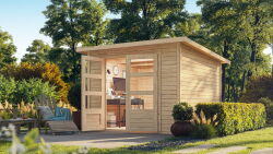 Karibu Gartenhaus STOCKACH 4 naturbelassen 19 mm...